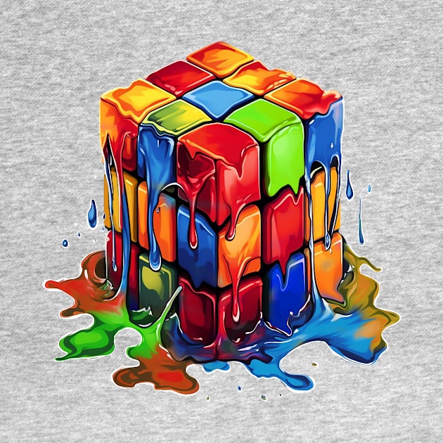 Melting Rubik's Cube by DavidLoblaw